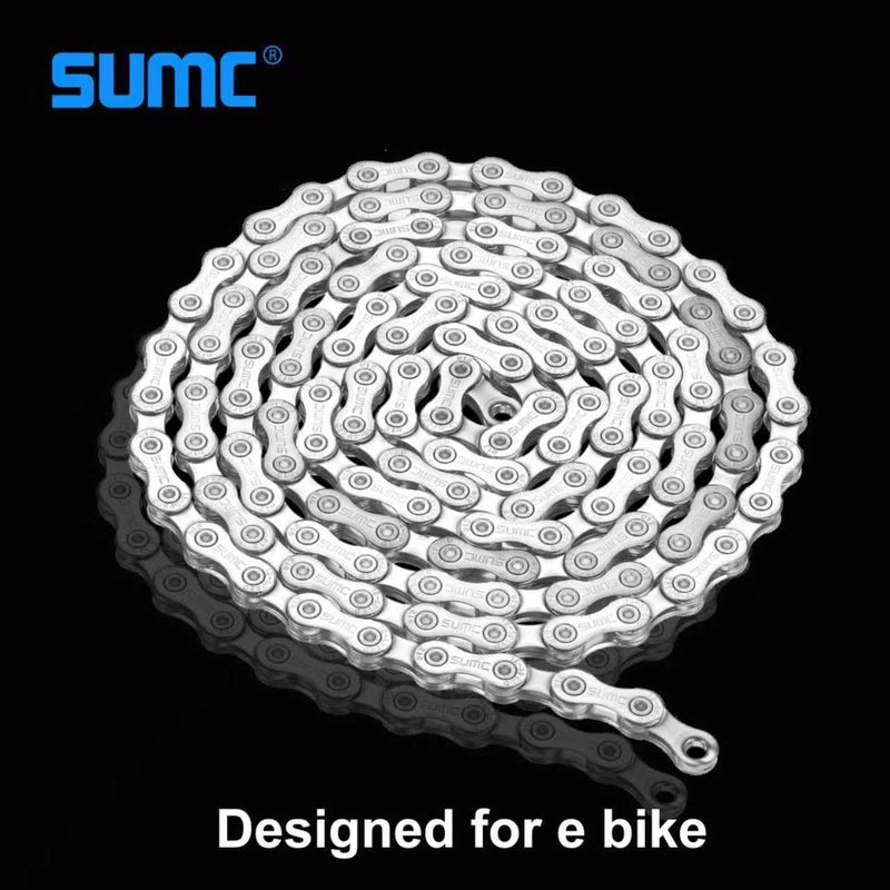 CUEQQY Ebike Chain, High Tensile Strength Chain 6/7/8 - Speed - Quick Buckle - 136 Links - Dark Silver - Image 2